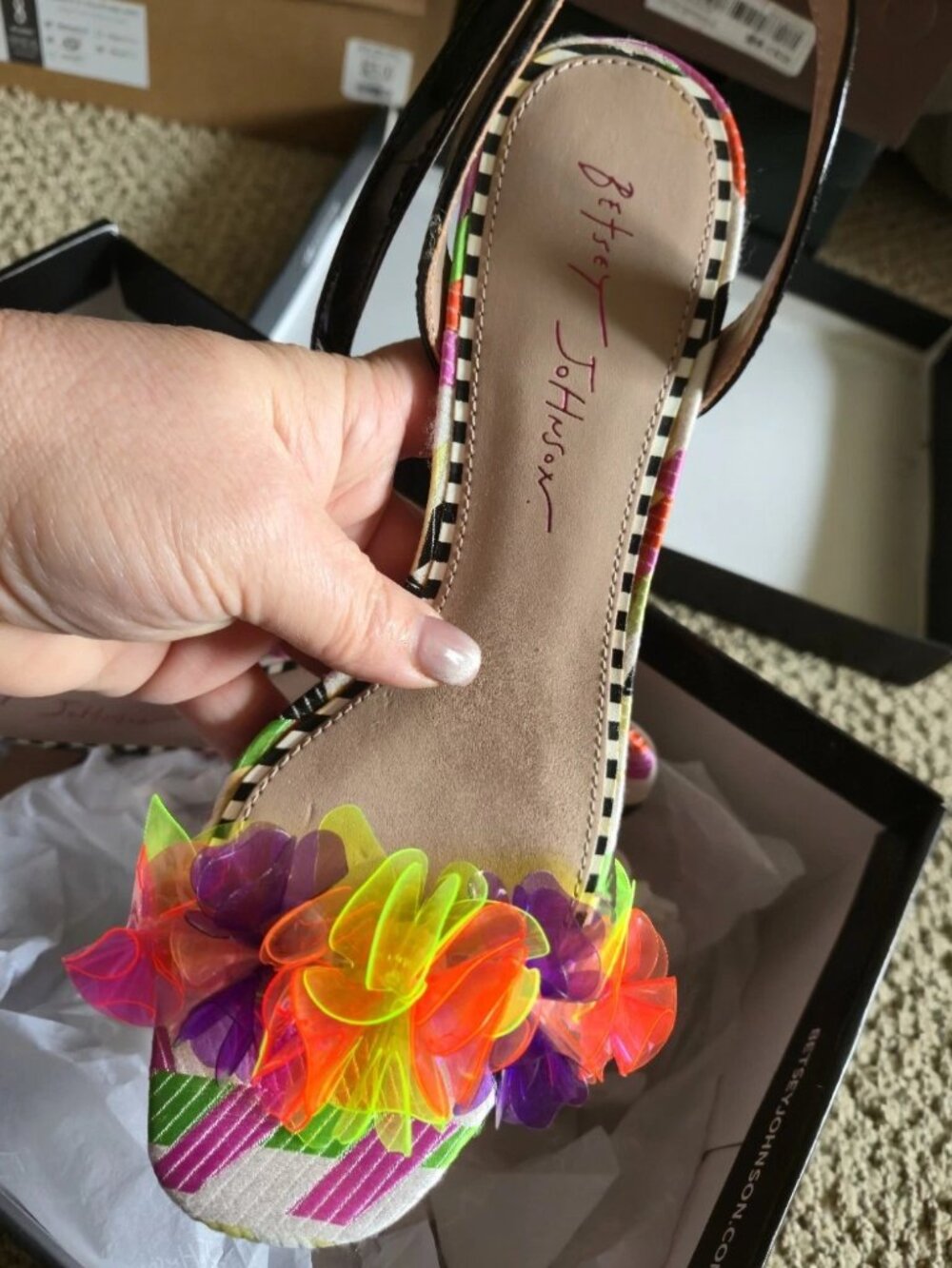 Betsey Johnson Strappy Heels Size 7M - Picture 2 of 5